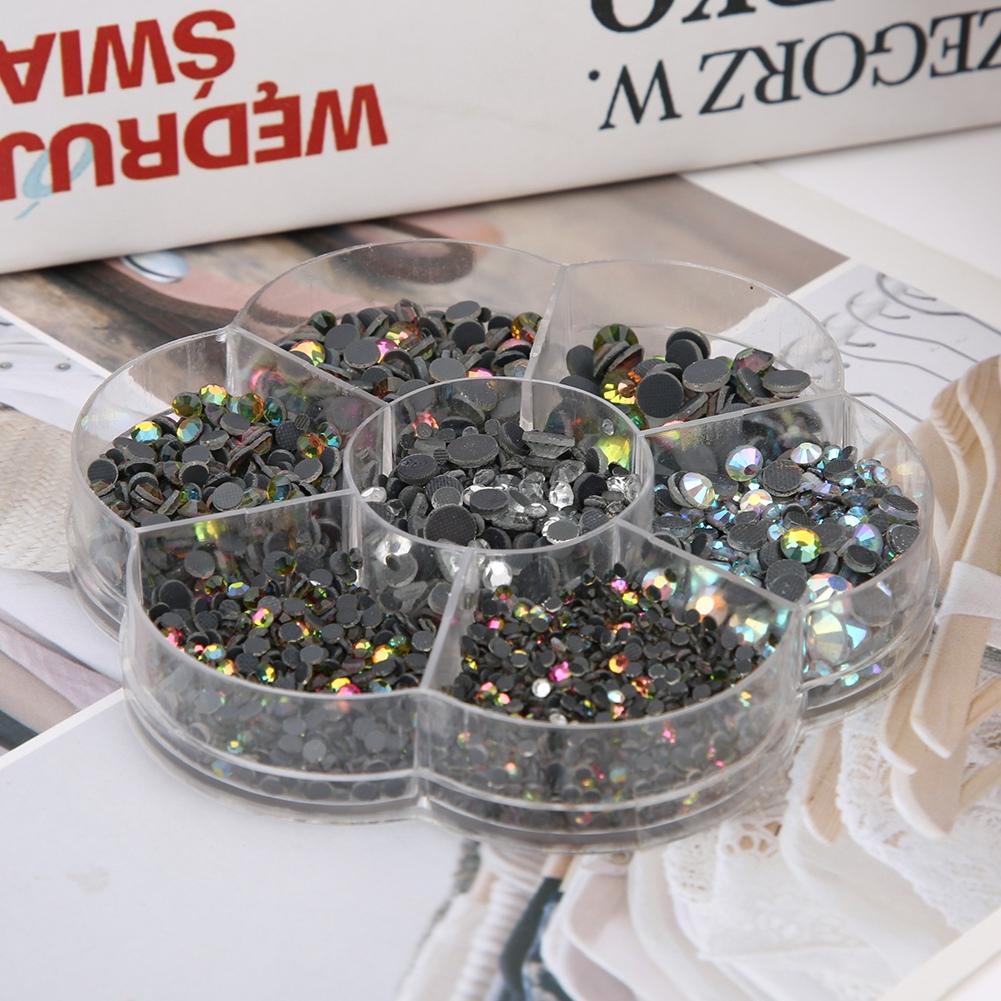Glaskleber Boden Flach Hotfix Strasssteine für Nailart DIY Schmuck Kleidung Handyhülle Dekoration1
