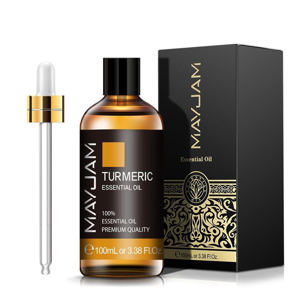 MAYJAM 100 ml ätherisches Lavendel-Eukalyptus-Zimt-Pflanzenöl für Spa-Massage, Hautpflege, Luftreiniger, Luftbefeuchter, Aromatherapie, Rosen-Teebaumöl Turmeric