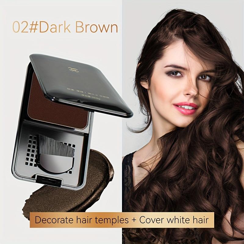 Haarfarbe Temporäre Haarfarbe Ansatzfärbung Sofortige Haaransatzabdeckung Pulver Einmaliger Haar-Concealer dunkelbraune