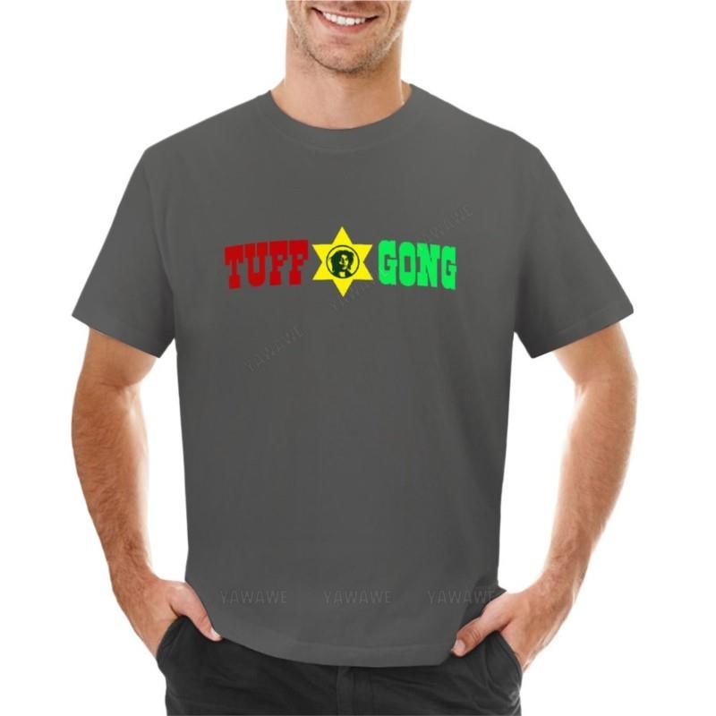 Tuff Gong Logo Klassisches T-Shirt, Sportfan-T-Shirts, Grafik-T-Shirts, Herren-T-Shirts, weiße T-Shirts XL