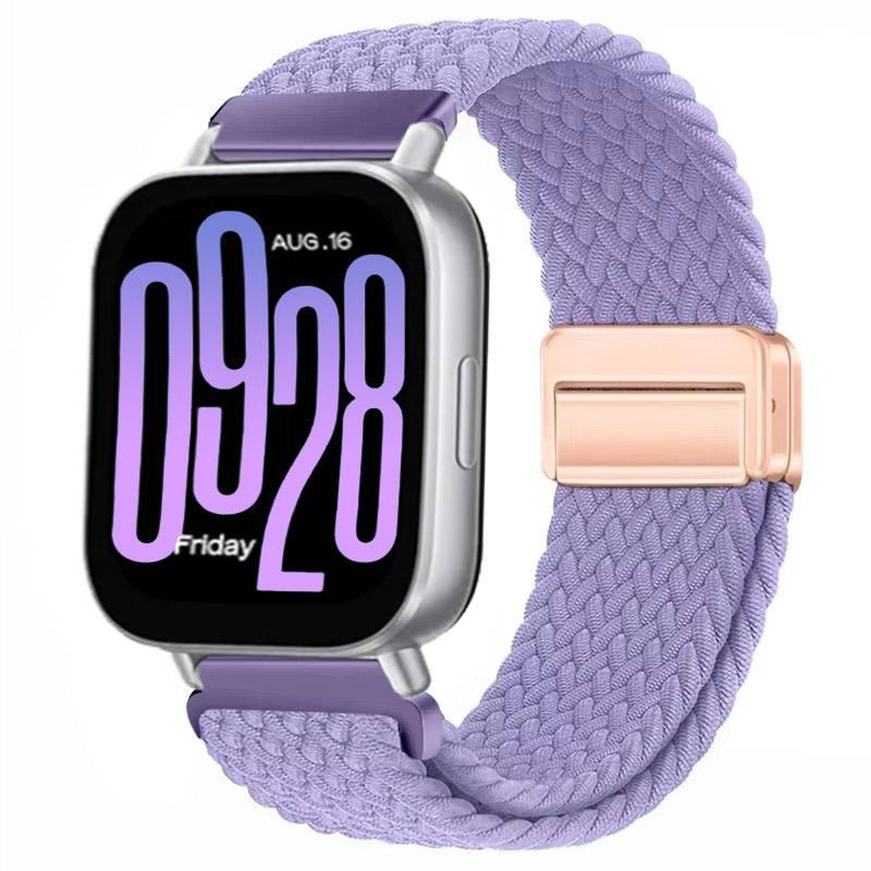 Magnetisches Nylonarmband für Redmi Watch 5 Active Smartwatch-Armband Geflochtenes Armband Armband für Xiaomi Redmi 5 Lite Zubehör Redmi Watch 5 Active lavendel