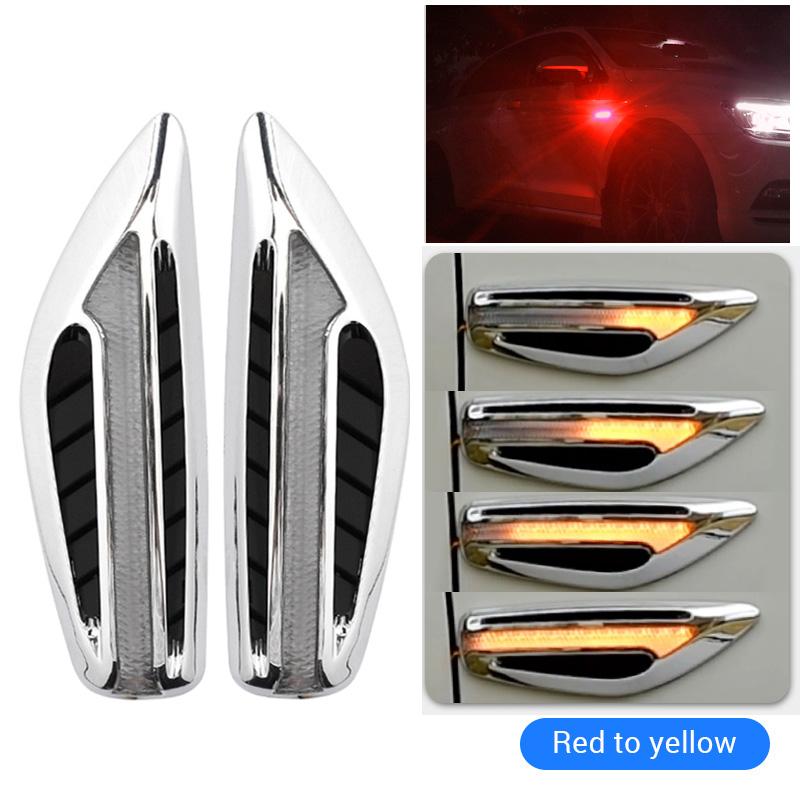 2PCS Auto Kotflügel Licht Lampe Blinker LED Signal Lampe Seite Marker Für Die Meisten Fahrzeuge rot