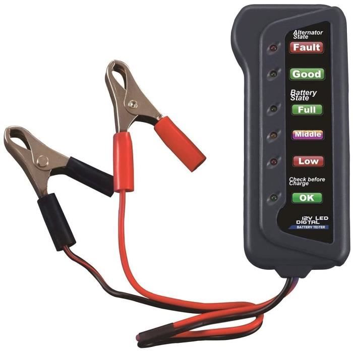 WINOMO 12 V Autobatterie-Lichtmaschine Tester Test – Anzeige des Zustands der Autobatterie zum Laden für Motorrad,575
