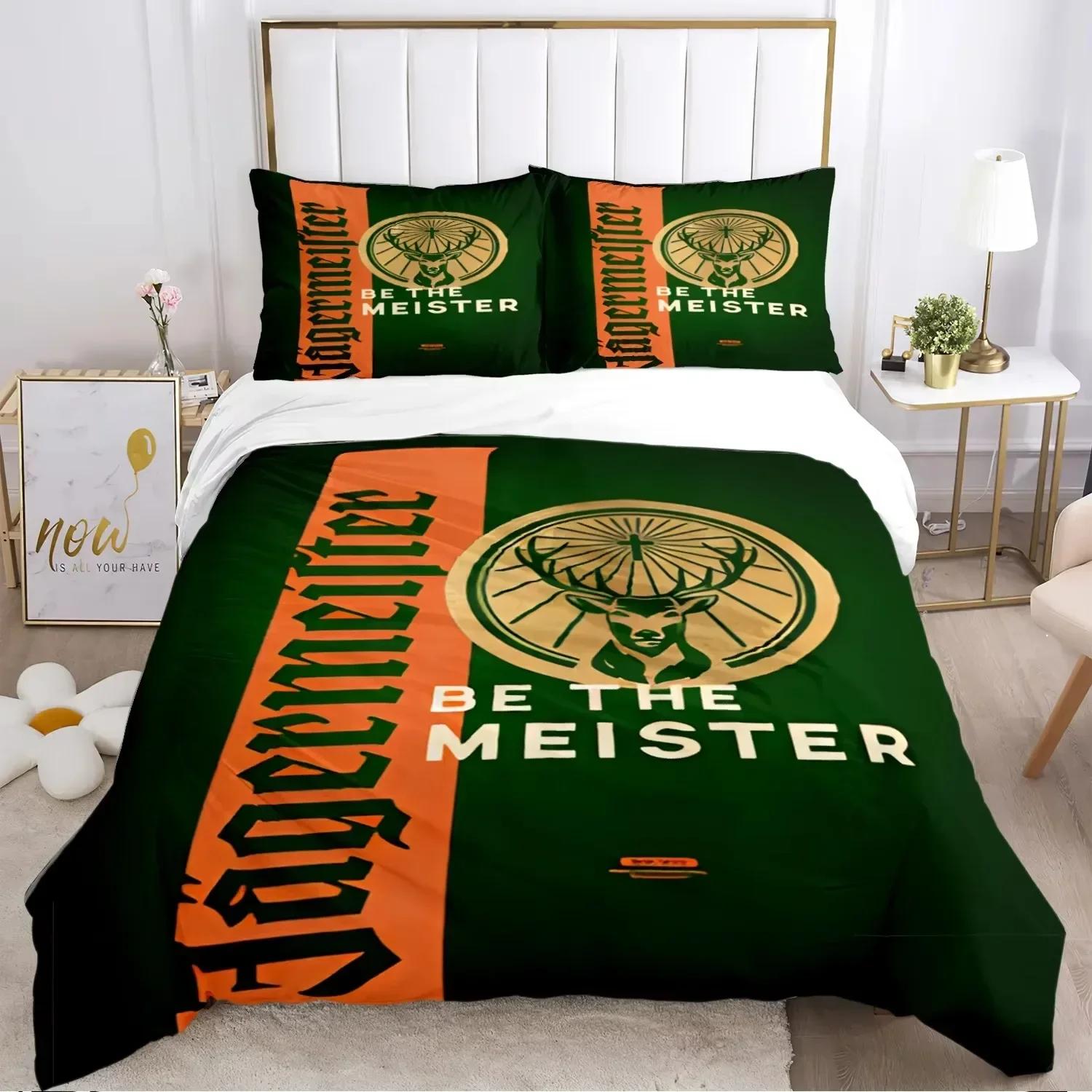 Neue J-Jagermeister Hirsch Bettwäsche Kawaii Decke Bettwäsche-Sets Weiche Bettbezüge und Kissenbezüge Einzel Doppel Queen King US Queen 228x228cm
