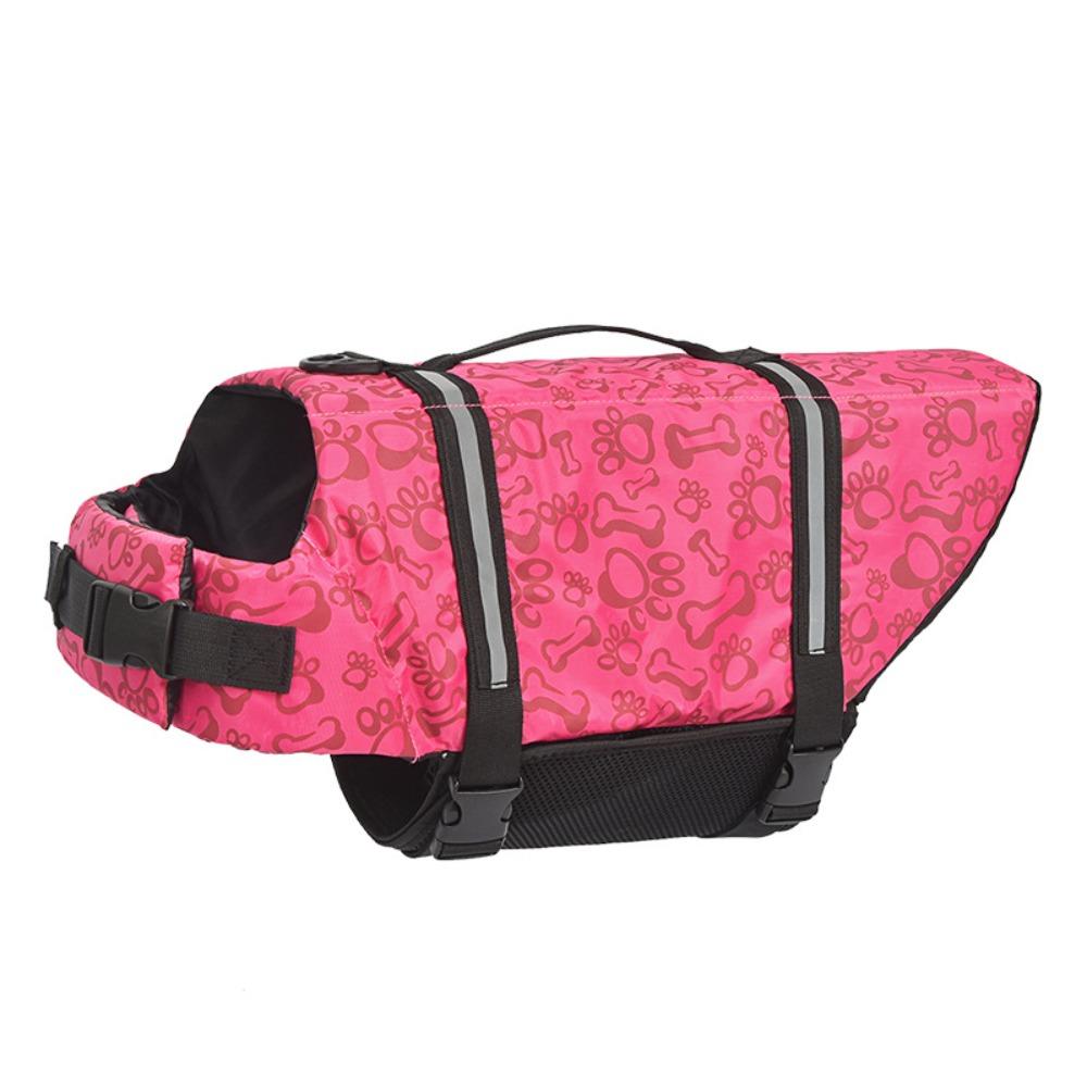 Verstellbare Hunde-Schwimmweste Hoher Auftrieb Welpen-Badebekleidung für Kleine Mittlere Große Hunde S rosa