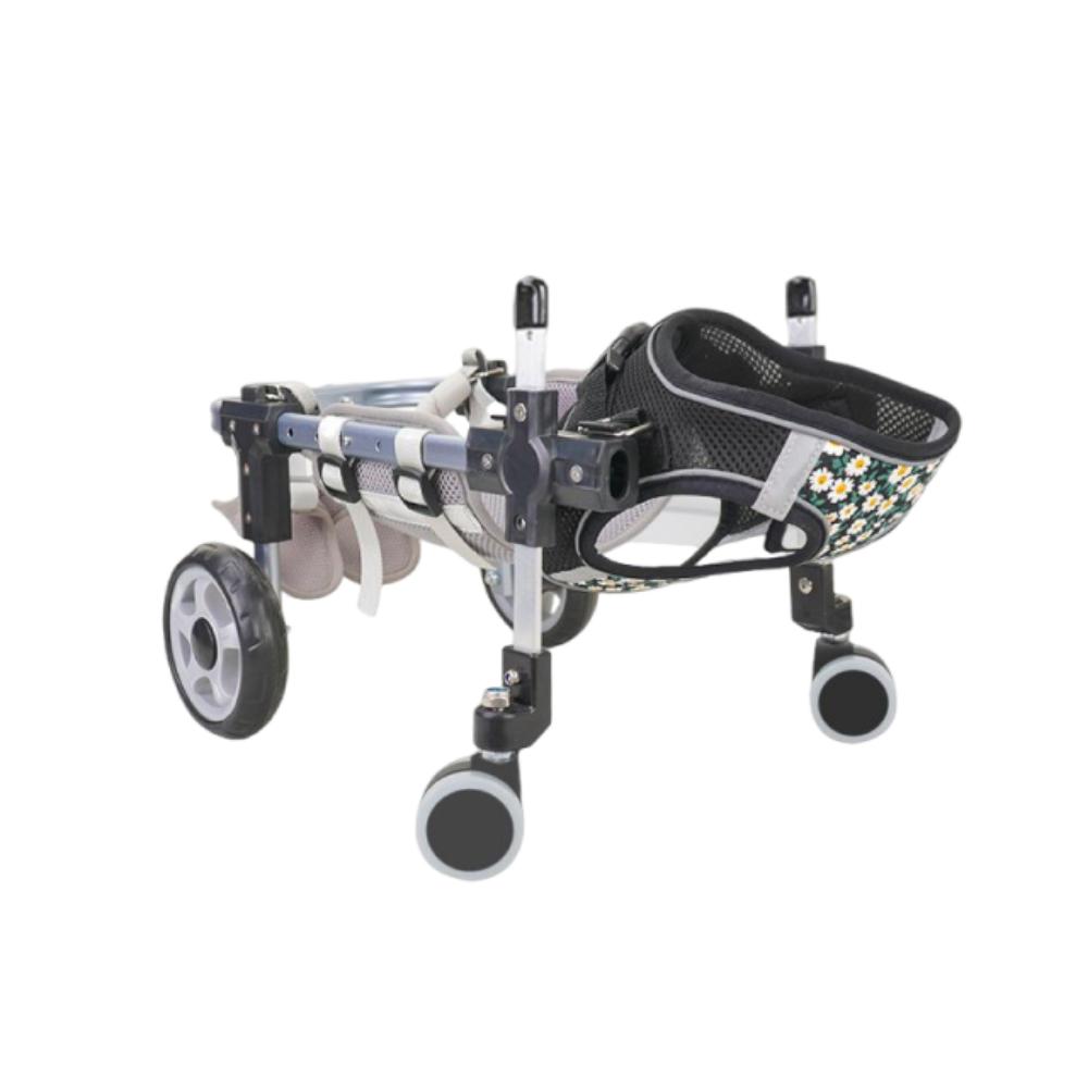 Leichter Aluminium-Haustier-Mobilitätswagen Verstellbarer Haustier-Rehabilitationsrollstuhl Haustier-Mobilität XS-Black four wheels