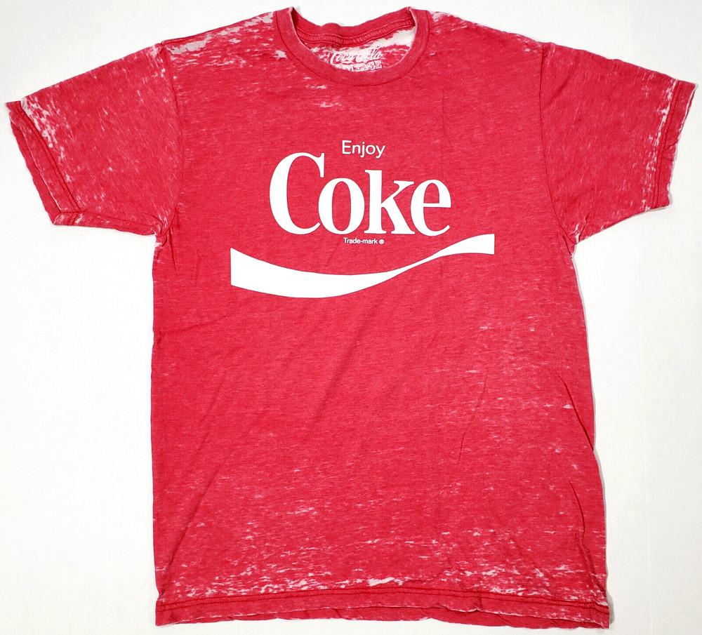 ENJOY COKE T-Shirt Vintage Used Look COCA-COLA Limo Tee Herren MEDIUM Rot Neues Unisex T-Shirt M