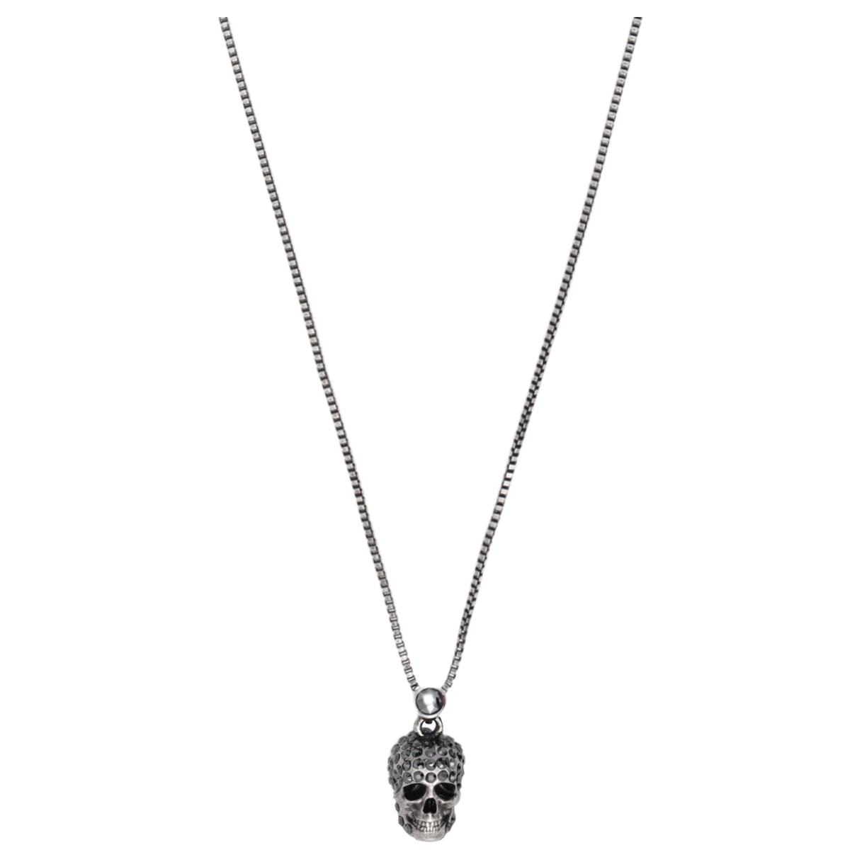 Alexander McQueen Schädel Messing Halskette Unisex Halskette Silber 582694J160Y-1177 Silver
