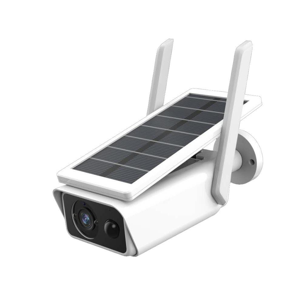 1080P Kabellose HD-Weitwinkel-Solar-IP-Kamera, Nachtsicht, Infrarot-Bewegungserkennung, wasserdichte WLAN-Überwachung für den Außenbereich, 32/64/128G TF-Karte Without TF card