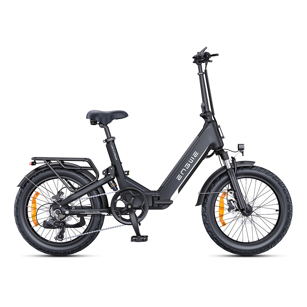 Engwe L20 3.0 Boost Elektrofahrrad 250W, 48V13.5Ah, 20 ×3.0  Reifen, Shimano 7-Gang, LED-Farbdisplay, APP-Steuerung, Boost-Taste für zusätzliche Geschwindigkeit 48V 250W 13.5Ah schwarz