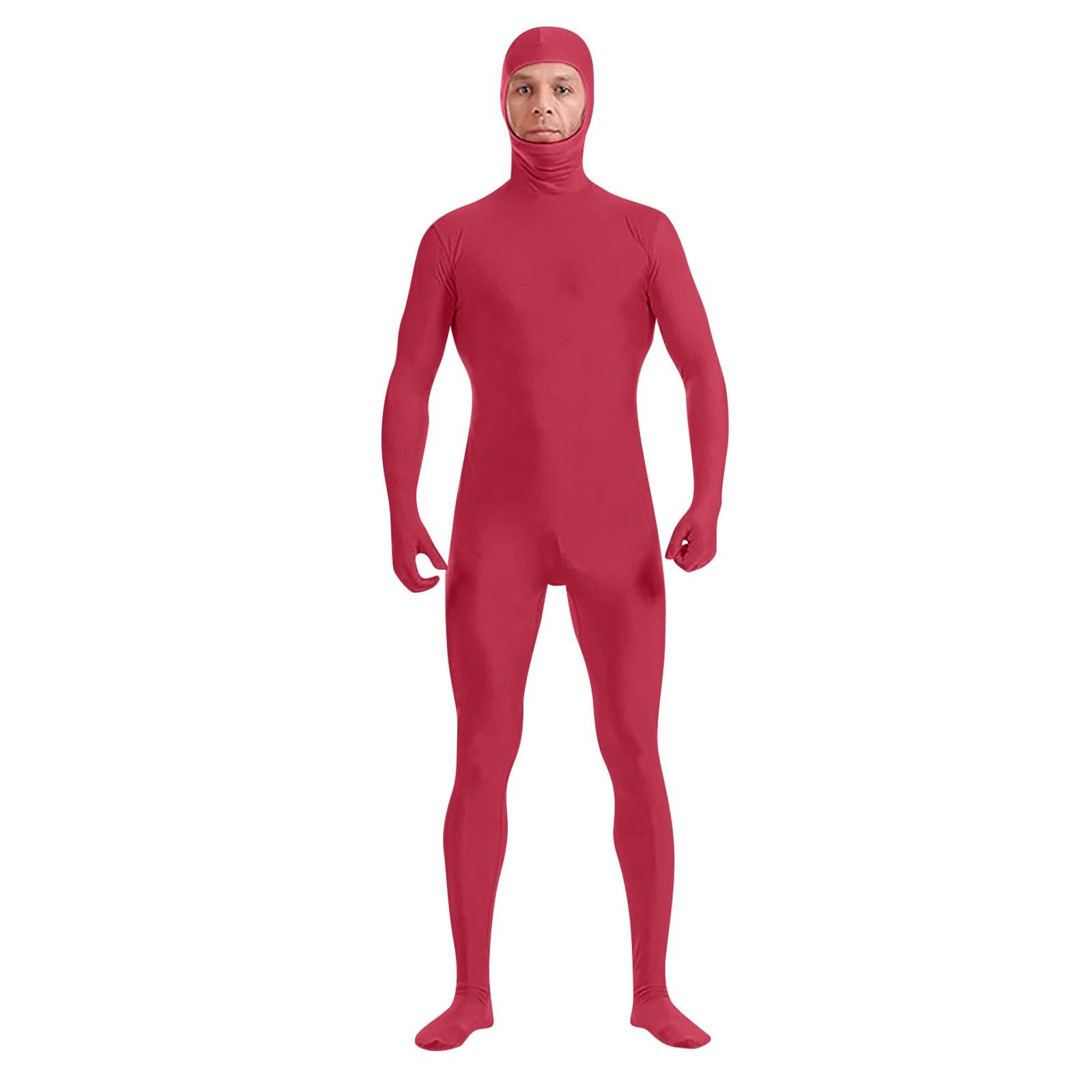 Zentai Anzug Cosplay Turnanzug Ganzkörperbody Green Screen Anzug Halloween Kostüme 150 weinrot