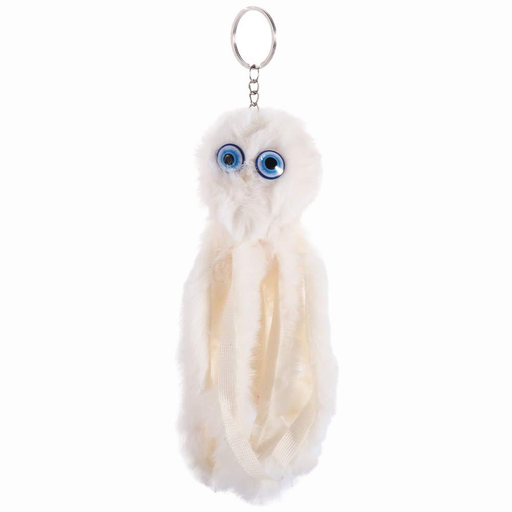 Stofftier Tasche Anhänger Innenraum Zubehör Plüschanhänger Plüsch Oktopus Schlüsselanhänger Plüsch Oktopus Schlüsselanhänger Stofftier Schlüsselanhänger white
