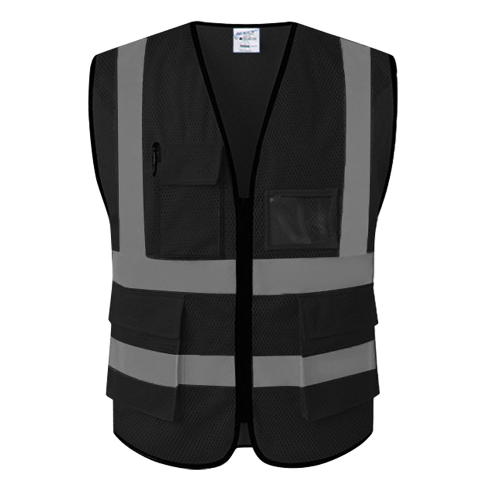 Verkehrskleidung Reflektierende Kleidung Helle fluoreszierende Arbeitskleidung XXXL schwarz