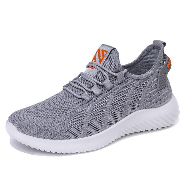 Laufschuhe Männer Atmungsaktive Sport-Schuhe Outdoor Wanderschuhe Bequeme Turnschuhe Männer Laufschuhe Air Tenis Masculino 41 grau