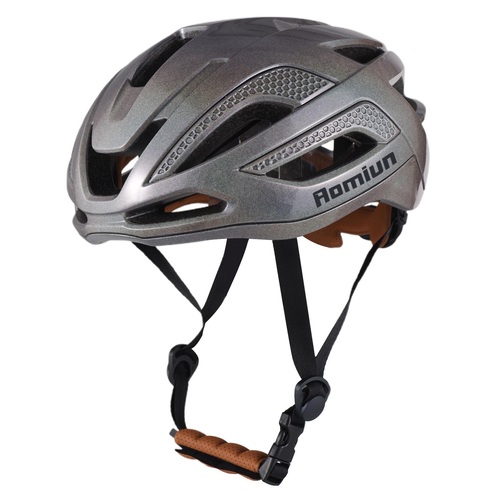 Fahrradhelme für Erwachsene, Helme für Elektroroller, aerodynamischer Schutzhelm mit verstellbarer Innenausstattung L braun