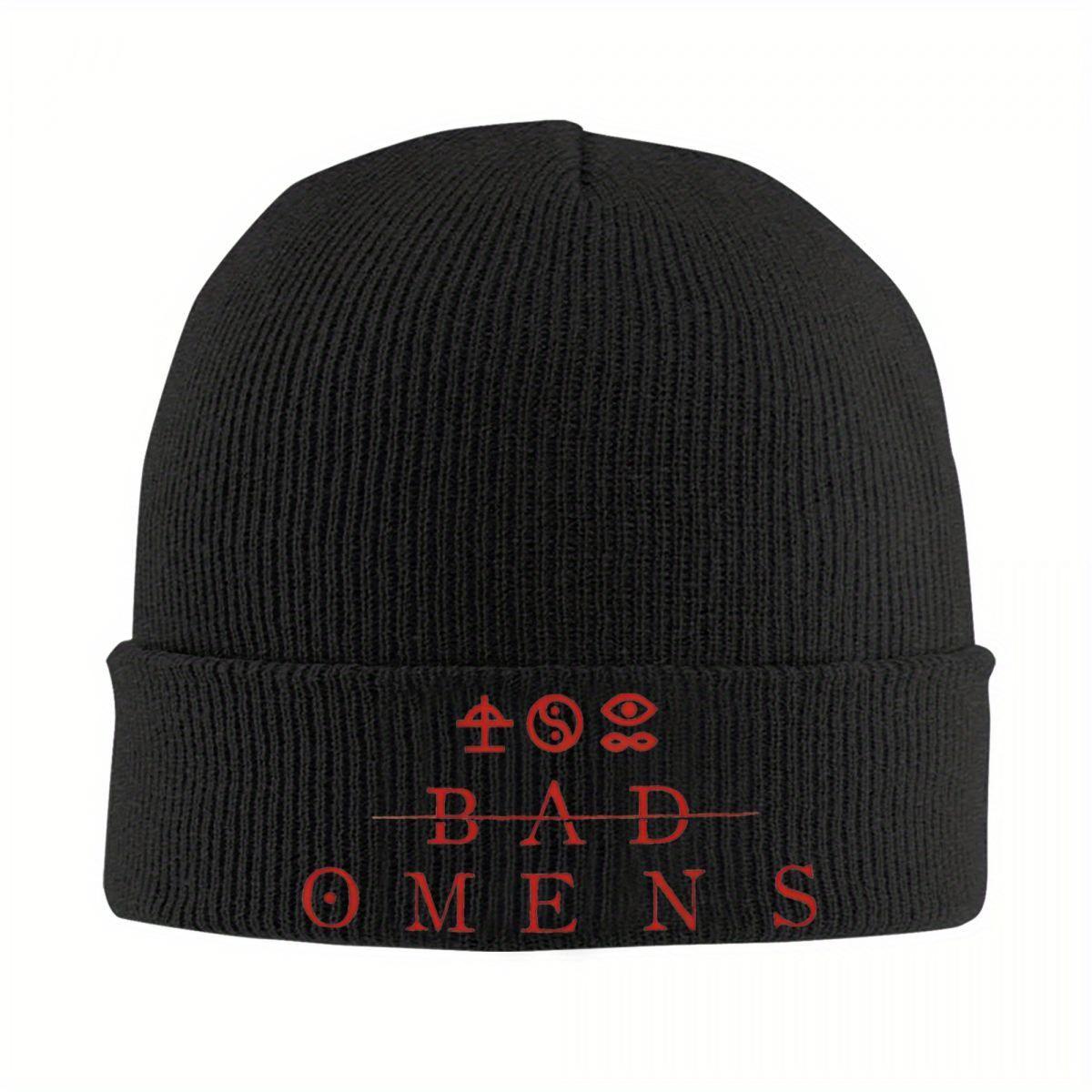 Bad Omens Nur so tun als ob Mütze Herbst Winter Beanie Mützen Warm Metall Rock Mütze Damen Herren Acryl Strickmütze