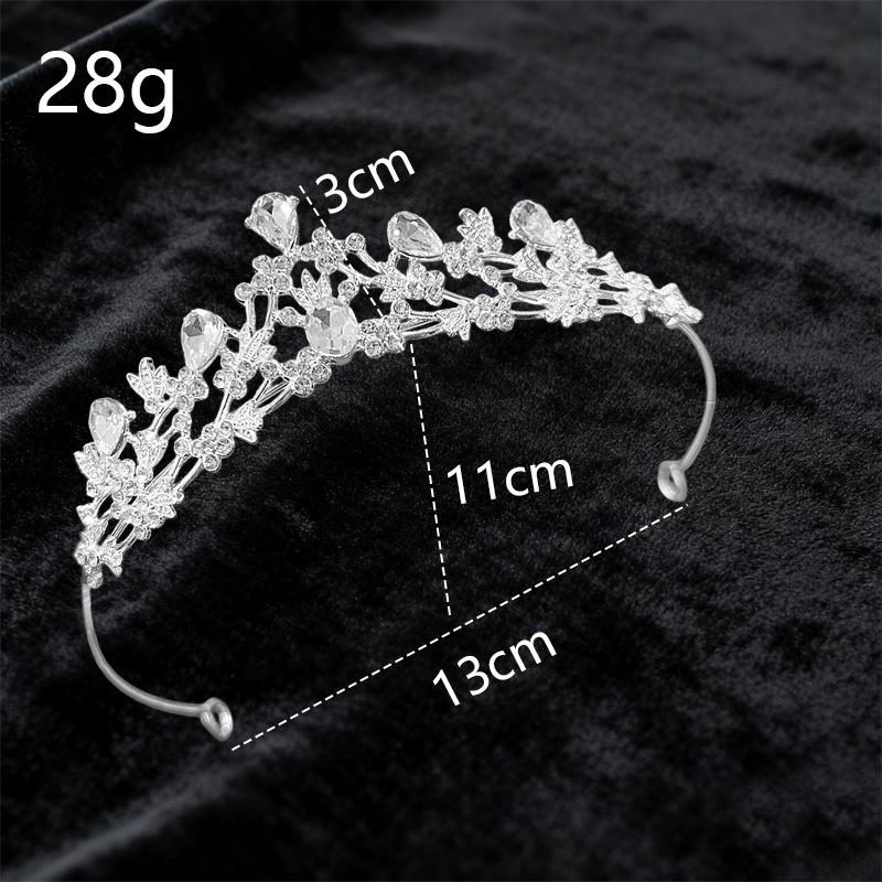 Brautkrone Brautkleid Phönixkrone Abendkleid Kopfschmuck Accessoires Konfirmation Geburtstag Prinzessin Königliche Krone Haarband black