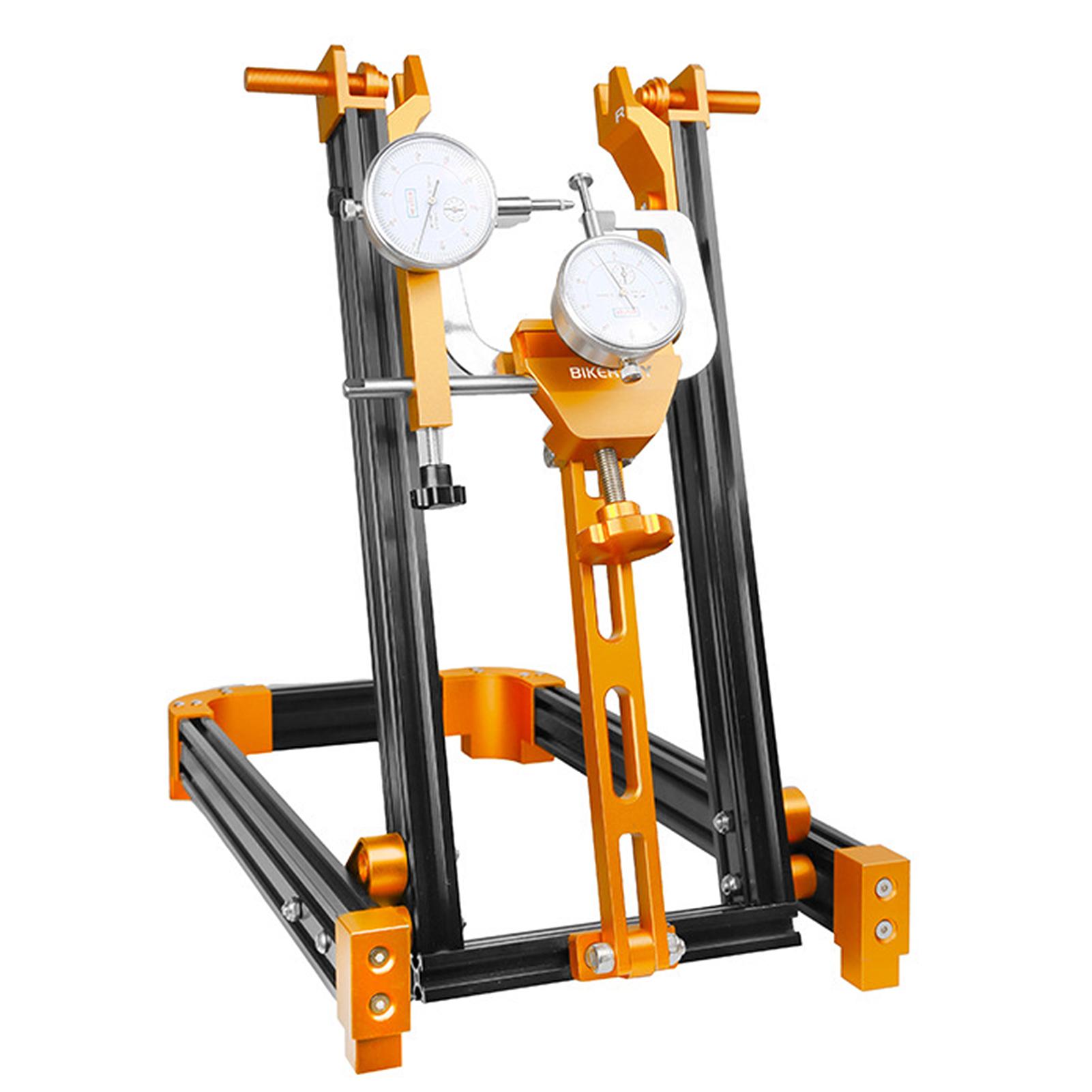 Professioneller Fahrrad-Rad-Tuning-Ständer, Fahrrad-Einstellung, Felgen, Rennrad-Radsatz, Fahrrad-Reparatur Without calibration gauge gold