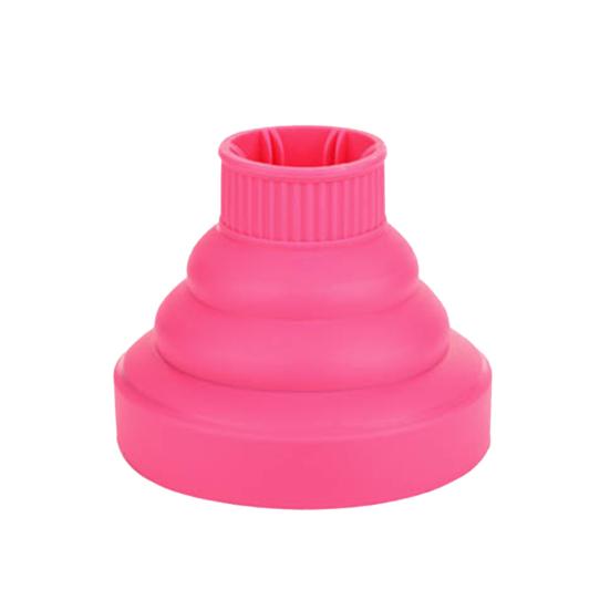 Weicher, zusammenklappbarer Haartrockner-Diffusor aus Silikon, Friseurbedarf, Trocknergebläse rosa