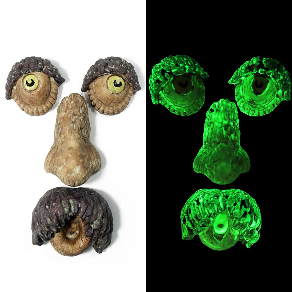 Baumgesicht Deko Lustige Gartendeko Baumumarmer Kunst Im Dunkeln leuchtend für Ostern Outdoor Requisiten