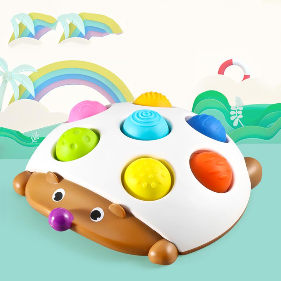 Baby Montessori Weiches Zappeln Sensorisches Spielzeug Igel Einfaches Grübchen Taktile Entwicklung Finger Übungsbrett Spielzeug Für Baby 0 36 Monate CHINA