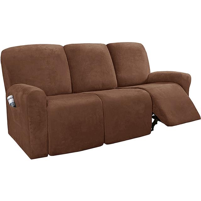 Samt Sessel Sofa Überzug für Wohnzimmer Relaxsessel Abdeckung Sofa Schonbezug Sessel Abdeckungen 1 2 3 4 Sitzer Sofa Überzug für Zuhause 2 Seat(44-66inch)