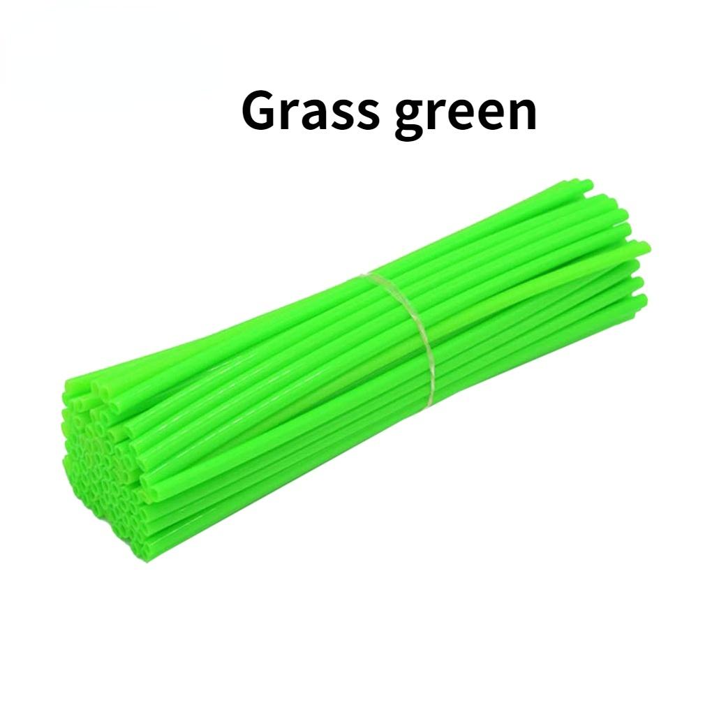 36 Stücke Fahrrad Motorrad Rad Speichenschutz Haut Abdeckungen Rohr Für Motocross Fahrrad Cooles Zubehör 9 Farben 24CM/17CM grasgrüne