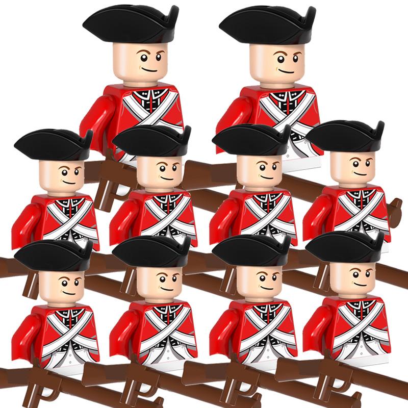 10 Stück Napoleonische Kriege Militärfiguren Armee Soldaten Waffen Anzug Kleine Teilchen Bausteine Kinder DIY Spielzeug Jungen Geschenke