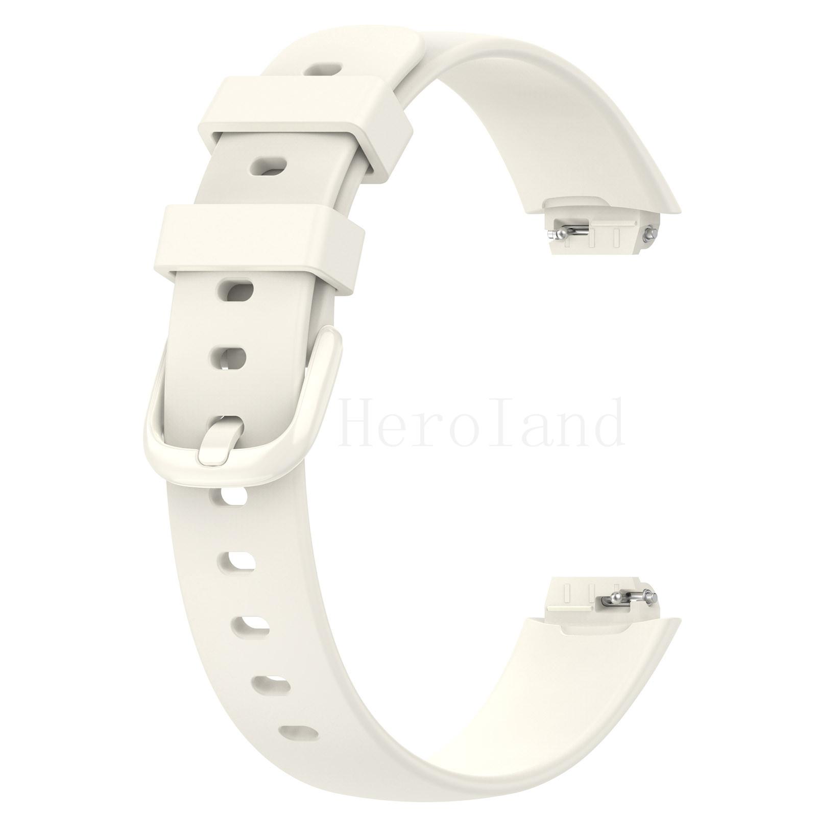 Armband für Fitbit inspire 3 Aktivitätstracker Smartwatch Band Armband Silikon Sport Armband Zubehör +3D-Folie neu S Size apricot