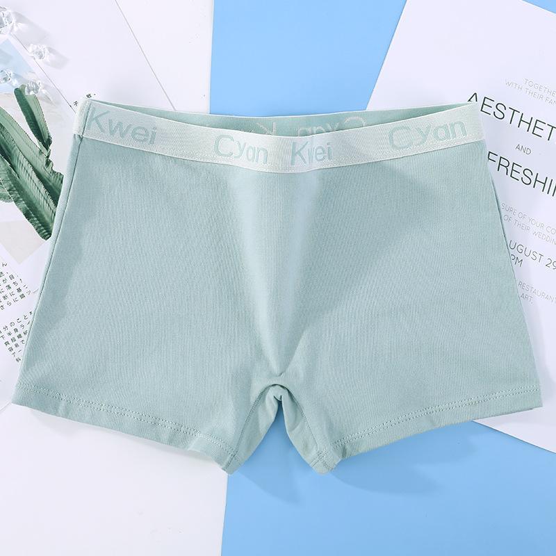 Damen-Boxershorts, Baumwolle, Mädchen-Unterwäsche, Studenten-Boxershorts in Übergröße XL hellgrüne