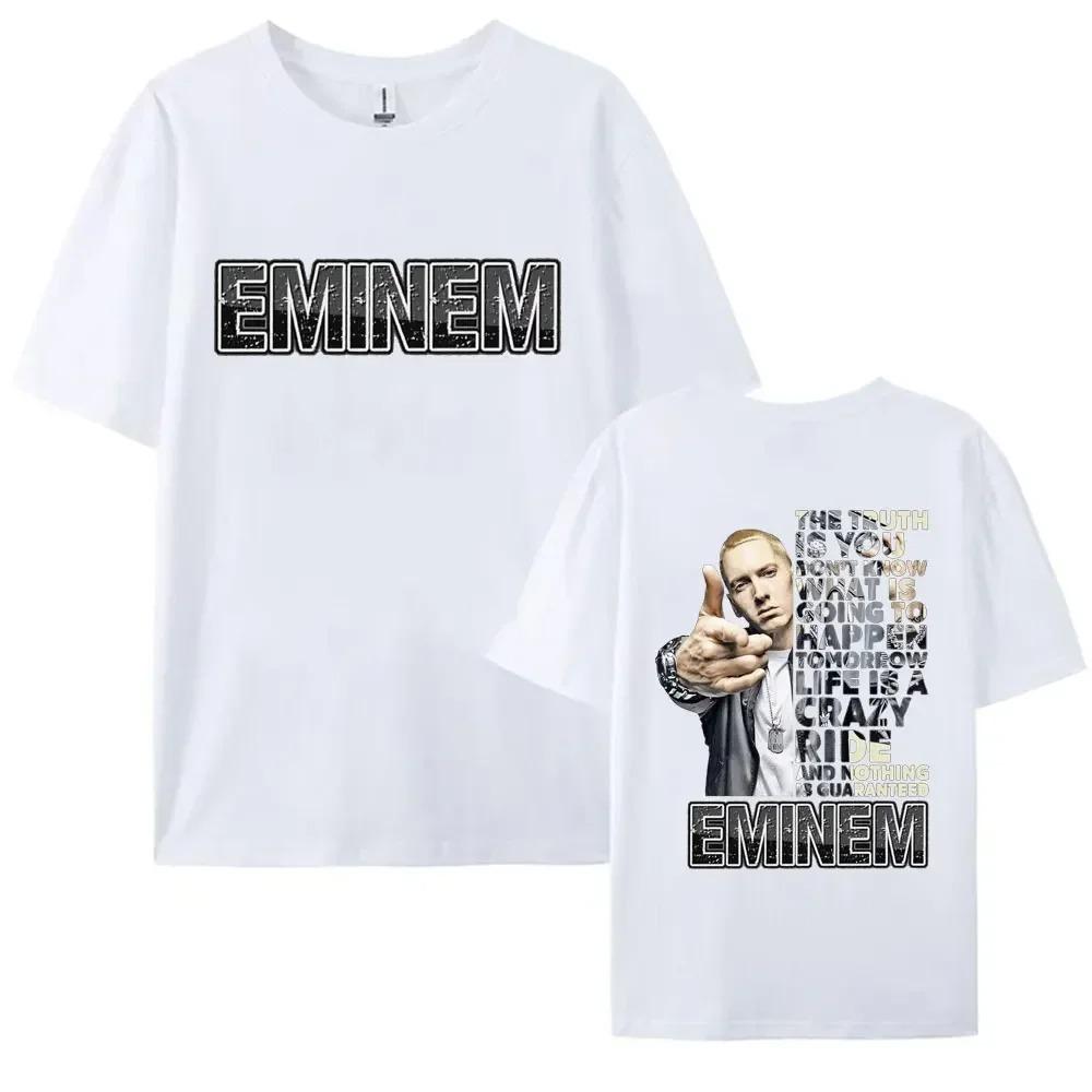 2026 Rapper Eminem Neues Album Grafikdruck T-Shirts Herren Damen Hip Hop Trend Kurzarm T-Shirt Sommer Baumwolle T-Shirt für Fans Geschenk S schwarz