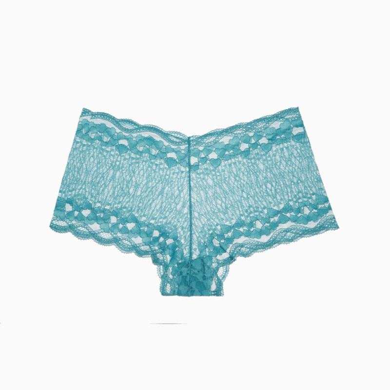 Weibliche sexy Damenhöschen aus Spitze, floraler Winkel, Damenunterwäsche, Herz, atmungsaktives Muster, intime Dessous XL grün