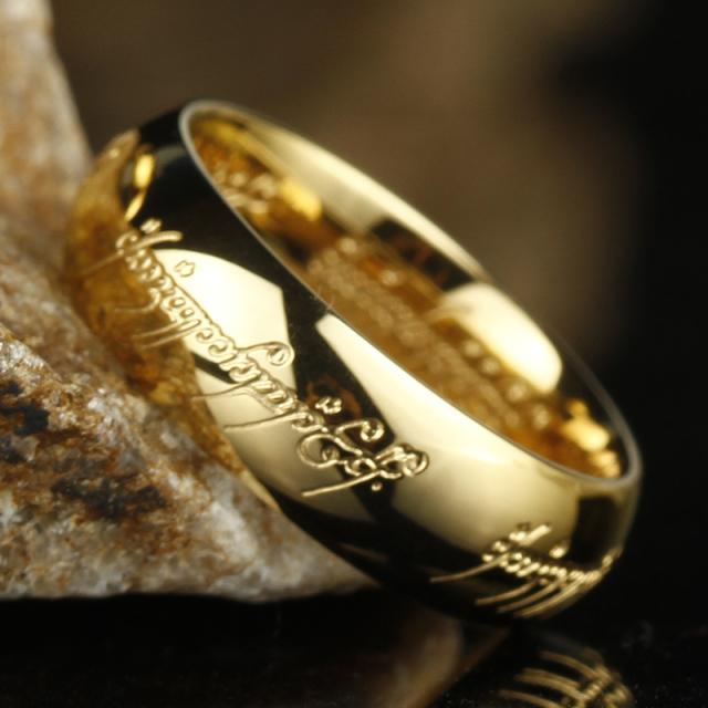 Midi-Ring aus Edelstahl „Ein Ring der Macht“, 3D-geschnitzt, raffinierter Ehering für Liebhaber, Frauen und Männer, Modeschmuck 11