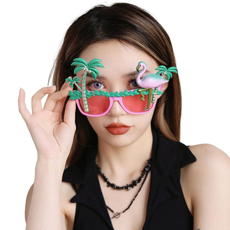 Flamingo Partybrillen Hawaii Party Sonnenbrillen Strand Sonnenbrillen Party Party Dekorationszubehör Lustige Brillen Foto Requisiten