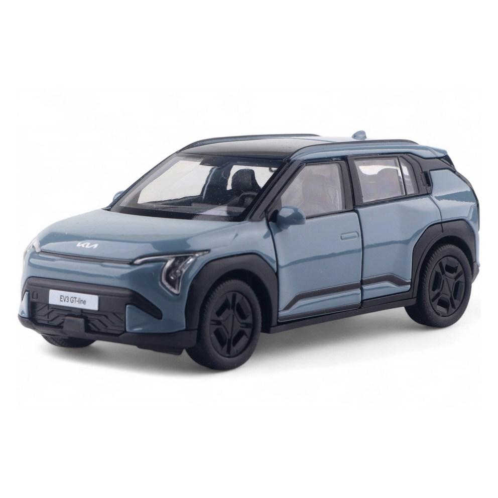 WELLY Kia EV3 1:Die-Cast Modellauto im Maßstab 38, (Blau / Grün / Weiß 3 Farben) Blue gray
