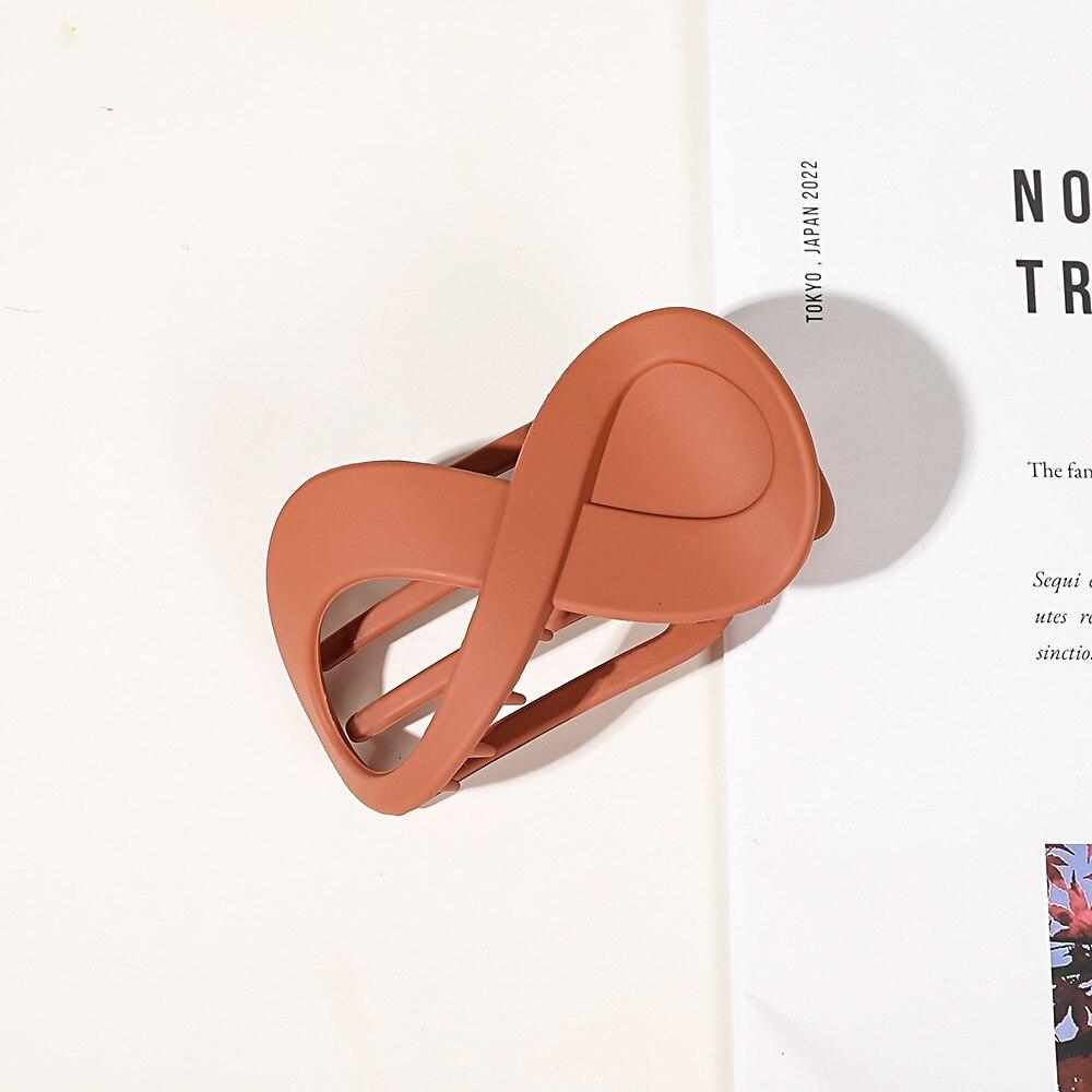 Trend PC Haar Clip Einfache 8-förmigen Unendlichkeit Styling Halter Shark Haar Klaue Clip Haar Zubehör Für Frauen 2022 neue Style A orange