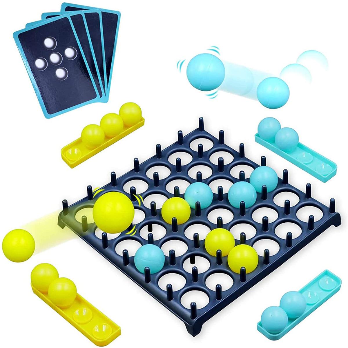 Kinder Ballprellspiel Eltern-Kind-Interaktion Brettspiel Ballwerfspiel Lustiges Partyspiel für Kinder Erwachsene Brettspiele blue