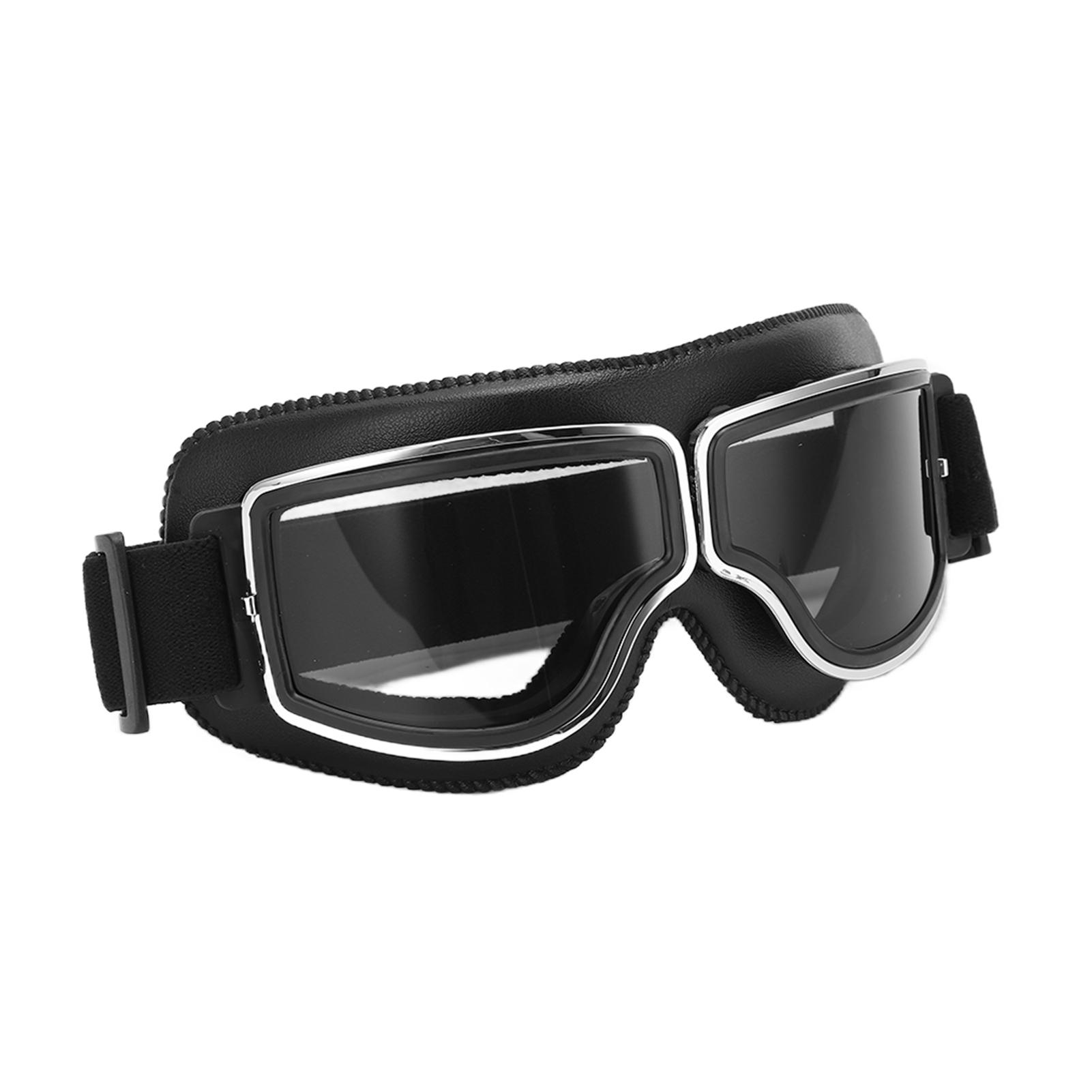 Wind- und Sandschutz Motorradbrille Einstellbare Dichtigkeit Outdoor Motocross-Brille Schwarzer Rahmen