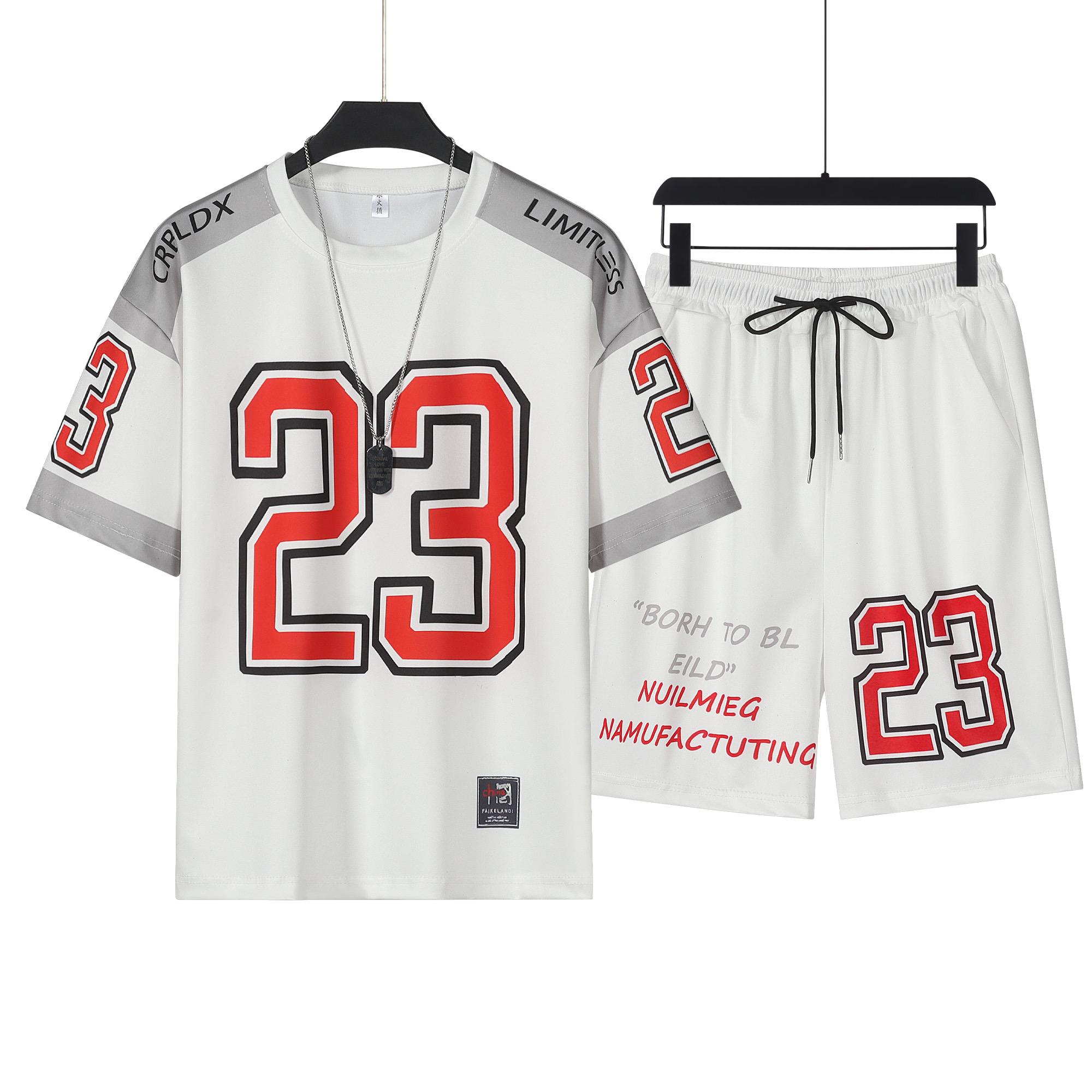2025 Sommer Neue Sommer Herren Sport Set Atmungsaktiv Basketball T-shirt und Shorts Zwei Stück Set 2-Stück Set Shirt männer Lightweig M black