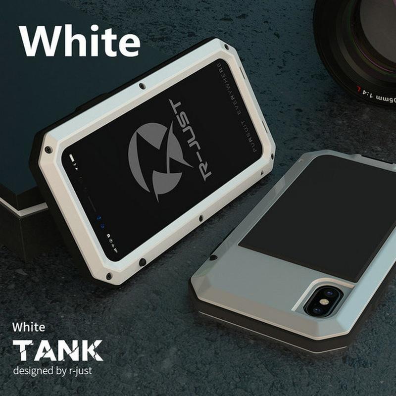 Luxus neue Rüstung Metall wasserdicht stoßfest Fall Telefon Fall für iPhone 15 13 Pro 14 Pro Max 12 11 Pro Max 8 7 6 S Plus Metall Rüstung Fall iPhone 11 Pro weiß