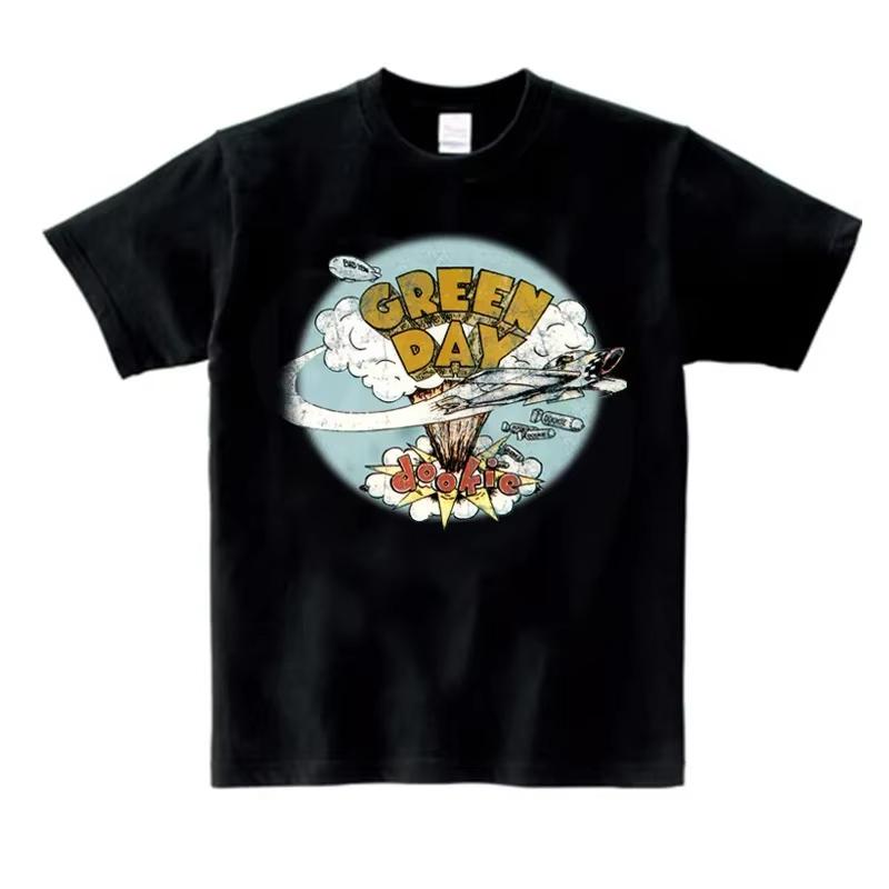 Kinder Sommer T-Shirt Jungen und Mädchen T-Shirt Mode Kinder Teenager Jungen T-Shirt GREEN DAY Musik Rock T-Shirt 140 gray