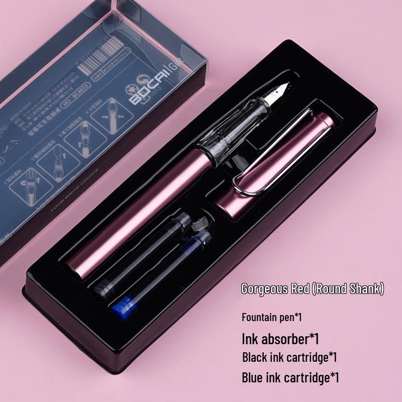 Bocai Studenten Haltungskorrektur Füllfederhalter Set mit austauschbaren Tintenpatronen für Kalligraphie und Grundschulübungen 0.38mm