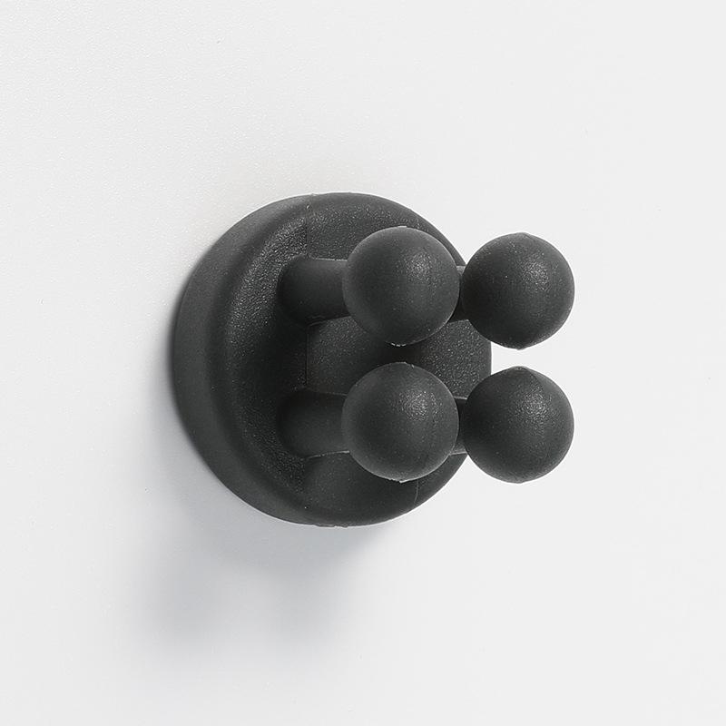 Silikon-Rasierapparathalter, selbstklebend, für Zahnbürsten, Schlüssel, Handtücher, Haken, Badezimmer-Wand-Organizer, Aufbewahrungsregal für Küchengeräte schwarz