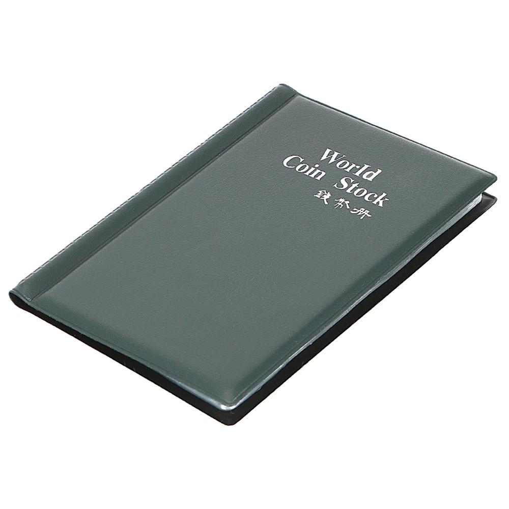 Münzhalter-Alben, Mini-Aufbewahrungstasche für Penny-Münzen, 120 Taschen, Album zur Münzsammlung, Sammelbuch, Geld-Organizer für Sammler grün