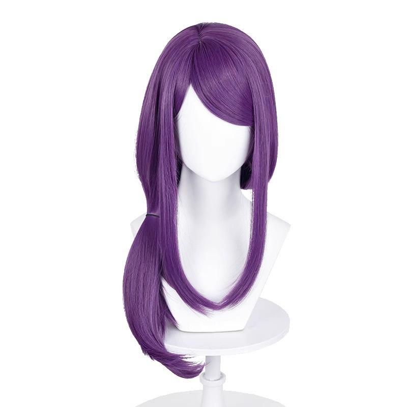 Hochwertige Kamishiro Rize Cosplay-Perücke, 70 cm, lila, hitzebeständig, Kunsthaar, Anime-Cosplay-Perücken + Perückenkappe One Size