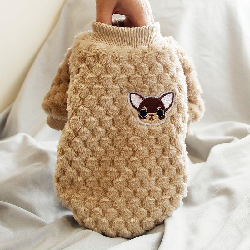Flanell Haustier Hund Kleidung Für Kleine Mittelgroße Hunde Katzen Warmer Winter Hunde Mantel Jacke Welpen Katze Kleidung Für Hunde Chihuahua Ropa Perro S beige