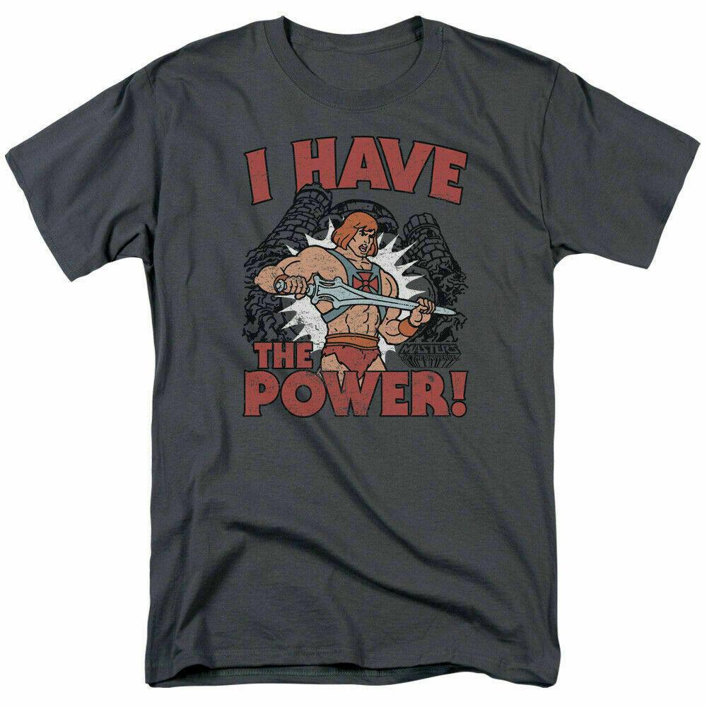 Masters of the Universe Ich Habe Die Macht T-Shirt Herren Lizenziert Cartoon Anthrazit XL