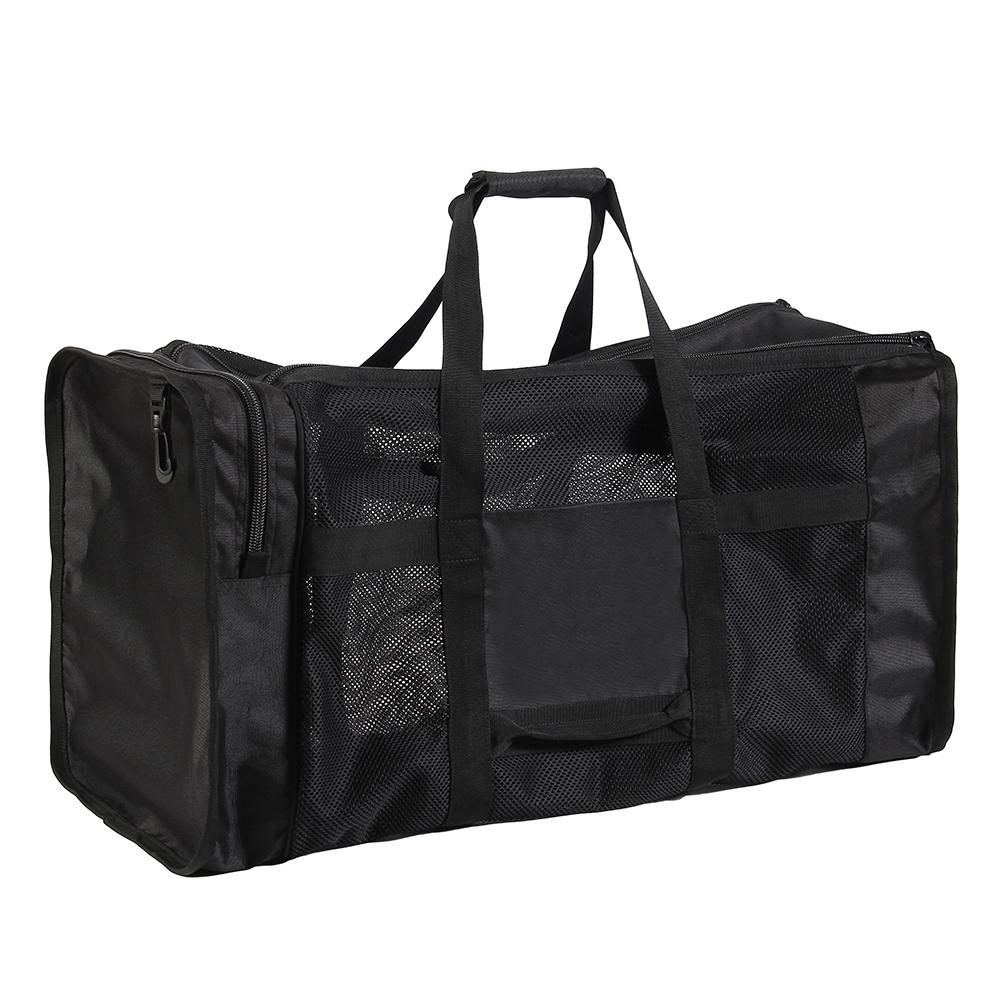 100L Mesh Duffle Gear Bag für Tauchen, Schnorcheln, Schwimmen, Strand und Sportausrüstung schwarz