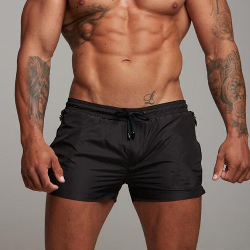 Herren Badeanzug Sexy Bademode Herren Badeshorts Herren Slips Strandshorts Sportanzüge Surfboardshorts Herren Badehose L schwarz