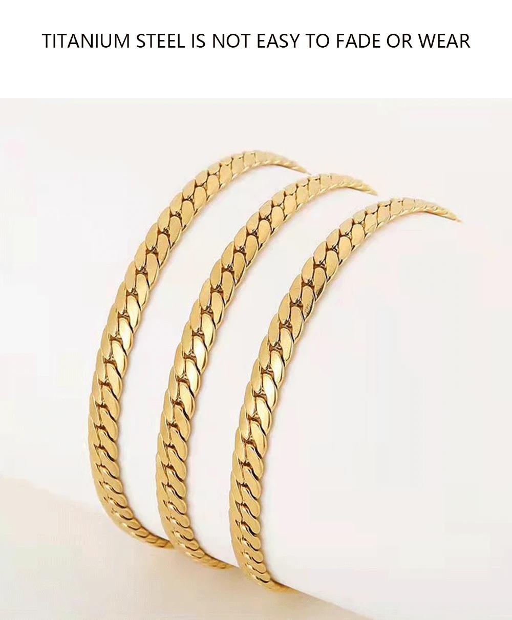 1 Stück 6 mm Herren 925 Sterlingsilber Cuban Link Kette Armband Halskette Mode Hip Hop Kette Halskette Männerschmuck Geschenk 50cm gold